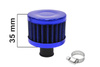 Crankcase Breather Filter 12mm Blue