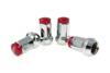 Forged wheel lug nuts D1Spec Stal 12x1,5 Silver/Red