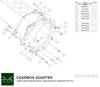Gearbox adapter plate Saab H B204 B205 B234 B235 - Mazda RX-7 Mazda RX-8