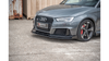 Racing Durability Front Splitter + Flaps Audi RS3 8V Sportback Black + Gloss Flaps