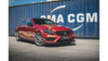 Racing Durability Front Splitter + Flaps Mercedes - AMG C43 Coupe C205 Black-Red + Gloss Flaps