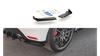 Racing Durability Rear Side Splitters + Flaps Toyota GR Yaris Mk4 Black-Red + Gloss Flaps