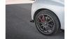 Racing Durability Rear Side Splitters + Flaps Toyota GR Yaris Mk4 Black-Red + Gloss Flaps