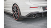 Racing Durability Rear Side Splitters + Flaps Volkswagen Golf GTI / GTE Mk8 Black-Red + Gloss Flaps