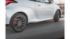 Racing Durability Side Skirts Diffusers + Flaps Toyota GR Yaris Mk4 Black + Gloss Flaps