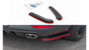 Rear Side Splitters V.4 Seat Leon Cupra Mk3 FL Sportstourer Gloss Black + Red