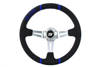 Steering wheel SLIDE 350mm offset:90mm Suede Blue