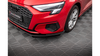 Street Pro Front Splitter + Flaps Audi A3 8Y Black + Gloss Flaps