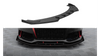 Street Pro Front Splitter + Flaps Audi A7 RS7 Look C7 Black-Red + Gloss Flaps