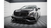 Street Pro Front Splitter + Flaps Mercedes-Benz A AMG-Line W176 Facelift Black + Gloss Flaps