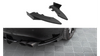 Street Pro Rear Side Splitters + Flaps Audi S5 / A5 S-Line Coupe / Cabriolet 8T Black-Red + Gloss Flaps