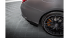 Street Pro Rear Side Splitters + Flaps Mercedes-AMG C63 Sedan / Estate W205 Facelift Black + Gloss Flaps