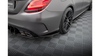 Street Pro Rear Side Splitters Mercedes-AMG C63 Sedan / Estate W205 Facelift Black-Red