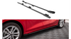 Street Pro Side Skirts Diffusers + Flaps Audi A3 8Y Black + Gloss Flaps