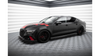 Street Pro Side Skirts Diffusers + Flaps Audi A7 S-Line C7 Black-Red + Gloss Flaps