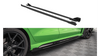 Street Pro Side Skirts Diffusers + Flaps Audi RS3 Sedan 8Y Black + Gloss Flaps