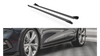 Street Pro Side Skirts Diffusers + Flaps Seat Leon FR Mk4 Black-Red + Gloss Flaps