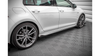 Street Pro Side Skirts Diffusers + Flaps Volkswagen Golf R Mk7 Black-Red + Gloss Flaps