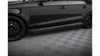 Street Pro Side Skirts Diffusers V.1 + Flaps Audi RS3 Sedan 8V Facelift Black + Gloss Flaps