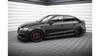 Street Pro Side Skirts Diffusers V.1 + Flaps Audi RS3 Sedan 8V Facelift Black-Red + Gloss Flaps