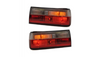 Tail Lights Crystal Red Clear suitable for BMW 3 (E30) Sedan Touring Convertible Facelift 1988-1991