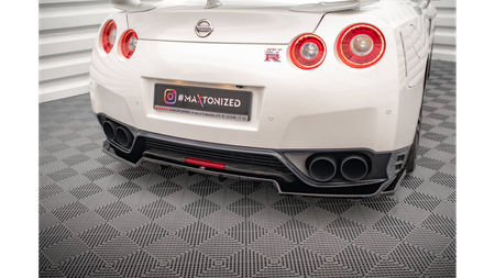 Splitter Nissan GTR R35 Facelift Rear Central with Diffuser Gloss Black