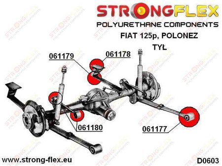 Rear suspension spring shackle bush sport