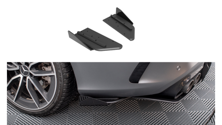 Splitter Mercedes-Benz C C205 C43 Facelift Tył Boczne Street Pro Black + Gloss Flaps