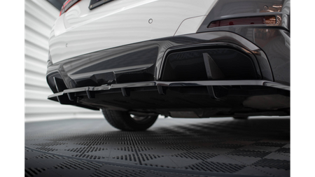 Splitter BMW 4 G26 M-Pack Tył Środkowy z Dyfuzorem v.1 Gloss Black