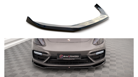 Splitter Porsche Panamera Turbo S E-Hybrid przód v.2 Gloss Black