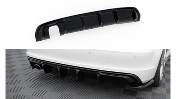 Diffuser Audi A3 S-Line 8V Rear Valance Version with a single exhaust tip