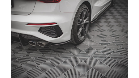 Splitter Audi S3 8Y Tył Boczne Street Pro Black-Red