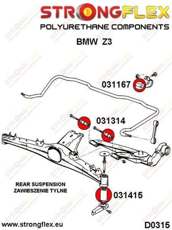 Rear anti roll bar bush SPORT