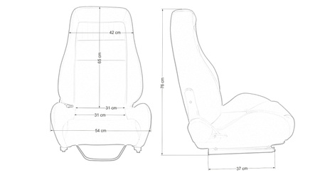 Racing seat VINTAGE PVC Brown