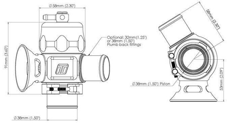 Blow Off Turbosmart Dual Port 32mm UNI