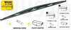 Frame type bus silicon wiperblade screw type 800 mm
