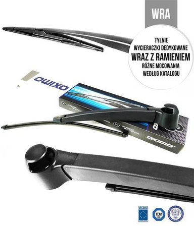 Rear dedicated silicon wiperblade with arm 400 mm