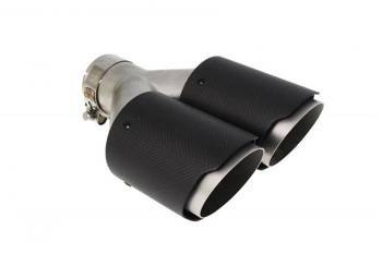 Exhaust Tip 101mmx2 enter 76mm Carbon Matte