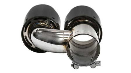 Exhaust Tip 101mmx2 enter 70mm Carbon Gloss Set
