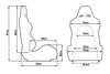 Racing seat DRAGO Bride Velvet Black