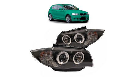 Lights BMW 1 E81 E82 E87 E88 Front Black