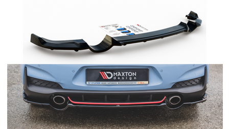 Splitter Hyundai I30 III N Tył Środkowy z Dyfuzorem Gloss Black