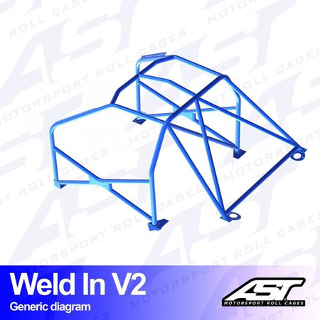 Roll Cage OPEL Corsa (E) 3-doors Hatchback WELD IN V2