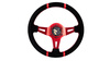 Steering wheel SLIDE 350mm offset:90mm Suede Red