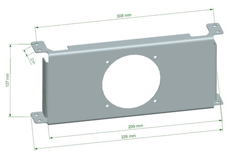 Cooling Plate TurboWorks for 16 rows Oil Cooler and 4 inch fan