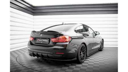 Splitter BMW 4 F36 Tył Boczne Street Pro Black + Gloss Flaps