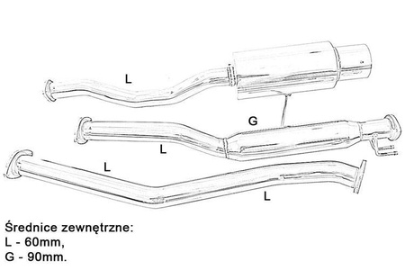 Układ wydechowy CatBack Honda Civic 01+ 2/4D