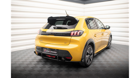 Splitter Peugeot 208 GT II Tył Boczne Street Pro Black-Red + Gloss Flaps