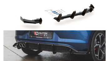 Diffuser Volkswagen Polo VI GTI Rear Valance + Flaps Black Racing Durability