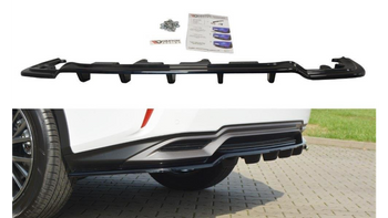 Splitter Lexus RX IV H Rear Central with Diffuser Gloss Black